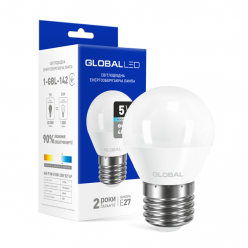 LED лампа GLOBAL G45 F 5W яркий свет E27 (1-GBL-142-02)